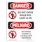 Signmission Safety Sign, OSHA, 14" Height, Rigid Plastic, Do Not Enter When Red Light Is On Spanish OS-DS-P-1014-VS-1141 - alternate 1